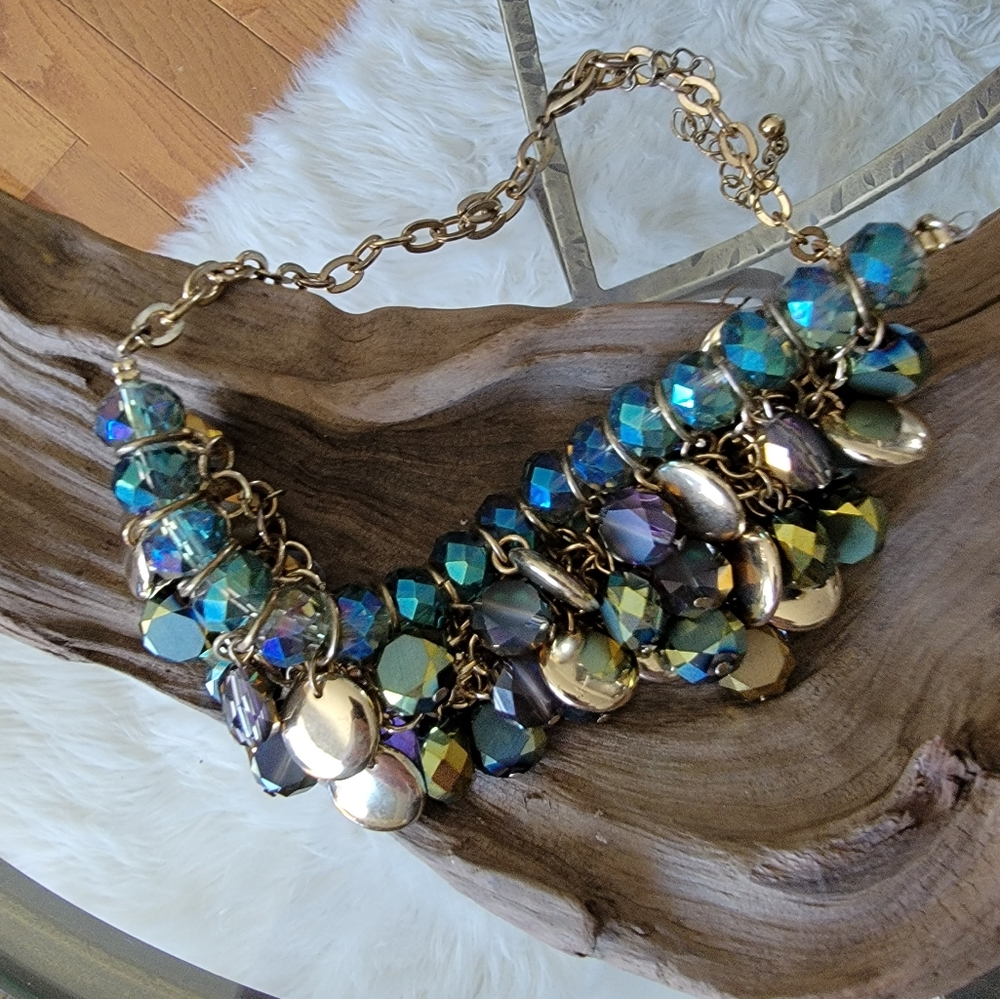 Beaded statement necklace